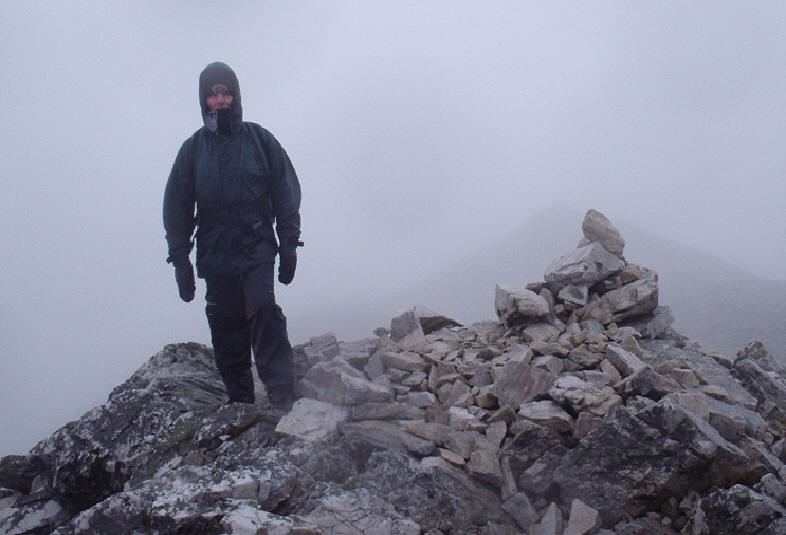 Jeff on the summit of Ben Mor Assynt at last