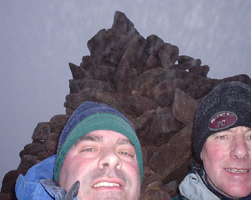 Blair Witch like on top of Sgurr Mor the summit of Beinn Alligin