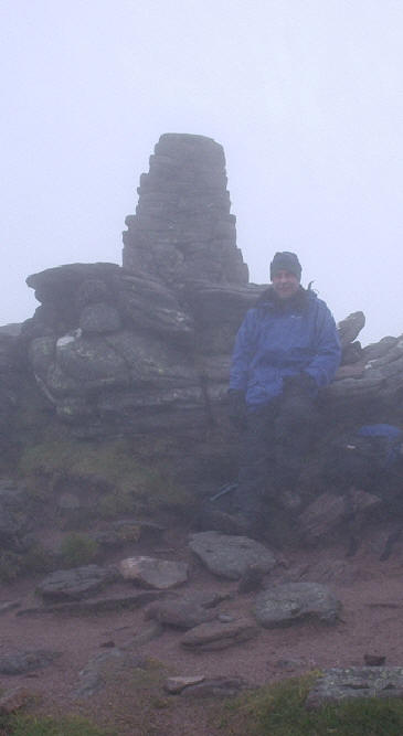 Antonio Siwiak on the summit of Tom na Gruagaich