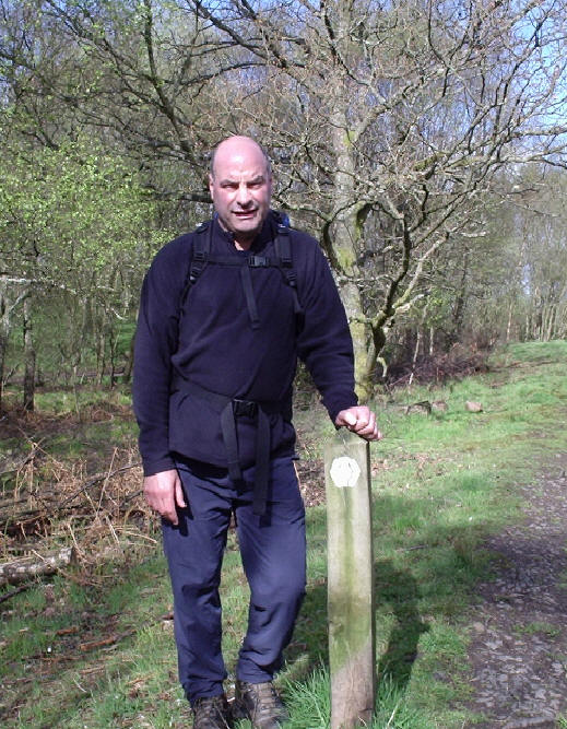 Antonio at one of many waymarkers