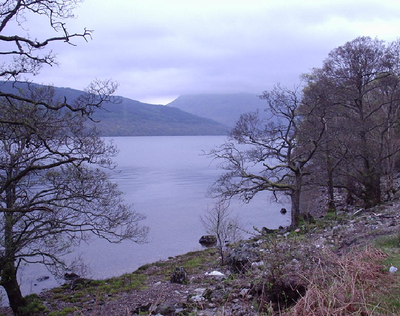 Rain clouds over the loch